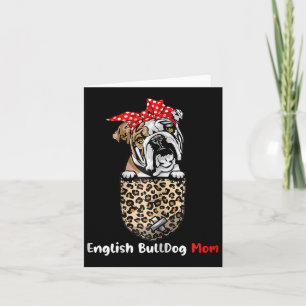 Bulldog Mum Pocket Bulldog Mum Mother's Day  Card