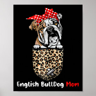 Bulldog Mum Pocket Bulldog Mum Mother's Day Poster