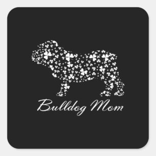 Bulldog Mum Shirt St Patricks Day T-Shirt For Mum Square Sticker