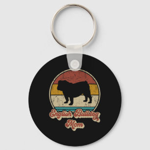 Bulldog Mum Women Dog Lover Gift Bulldog Vintage  Key Ring