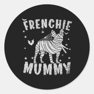 Bulldog Mummy - Halloween Classic Round Sticker