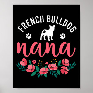 Bulldog Nana Gifts Women Cute Dog Lover Christmas  Poster