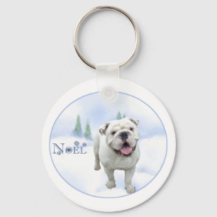 Bulldog Noel Keychain
