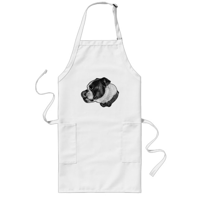 Bulldog Nose-Lick Apron (Front)