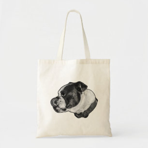 Bulldog Nose-Lick Carry Tote Bag