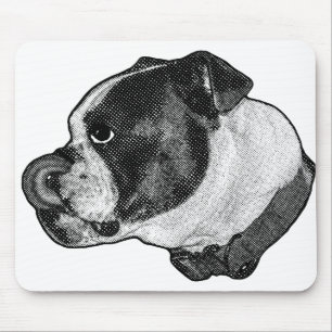 Bulldog Nose-Lick Desk Mouse Pad