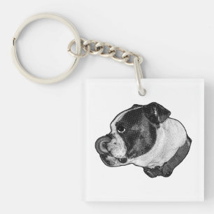 Bulldog Nose-Lick Keychain