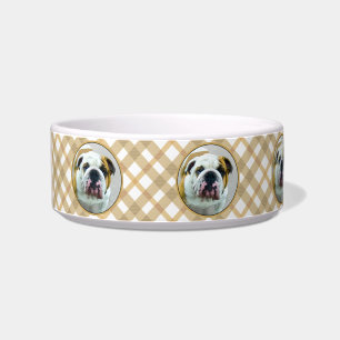 Bulldog Painting - Cute Original Dog Art Bowl