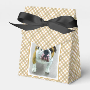 Bulldog Painting - Cute Original Dog Art Favour Box