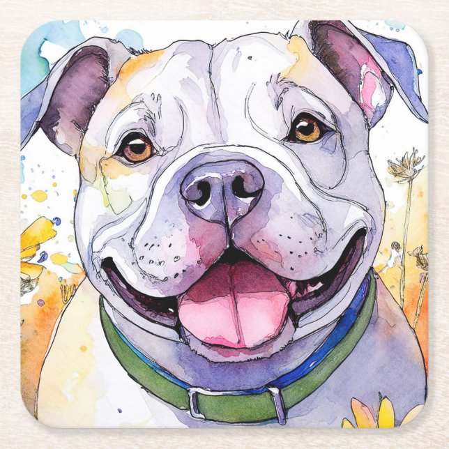 Bulldog Paper Coaster (Front)