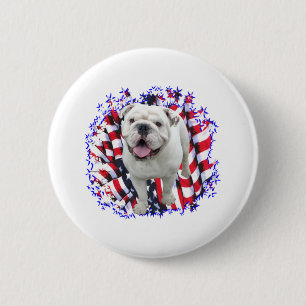 Bulldog Patriot 6 Cm Round Badge