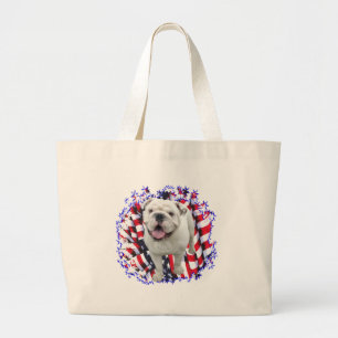 Bulldog Patriot Large Tote Bag