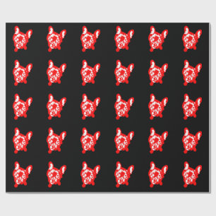 Bulldog Pattern Wrapping Paper