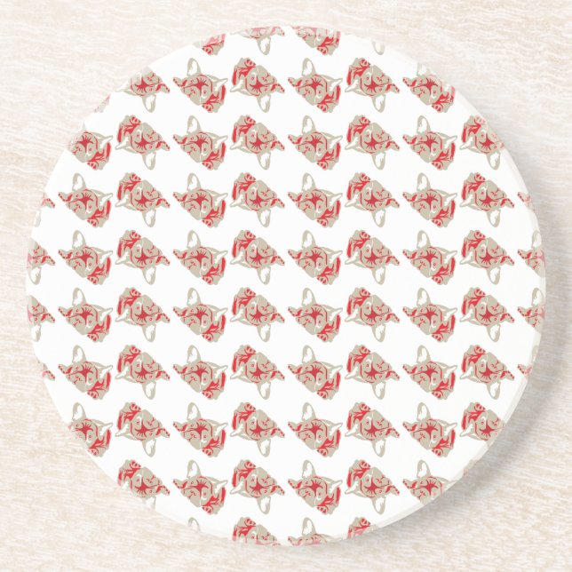 Bulldog Patterns Coaster (Front)