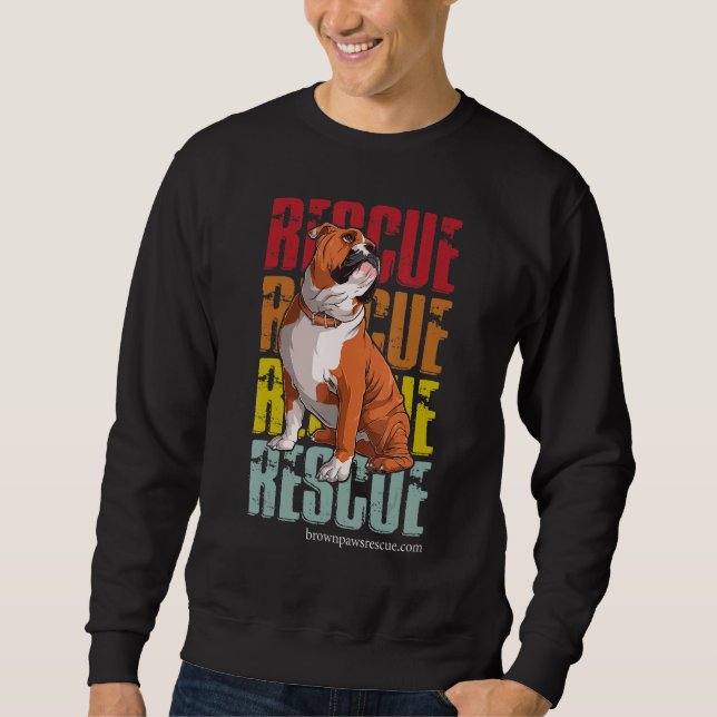 Bulldog Paw Dog Rescue Puppy Sweatshirt (Front)