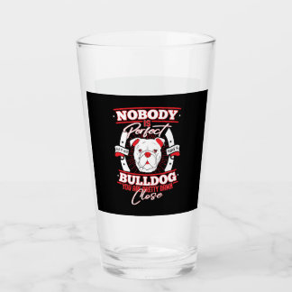 Bulldog Perfection Dog Love Glass