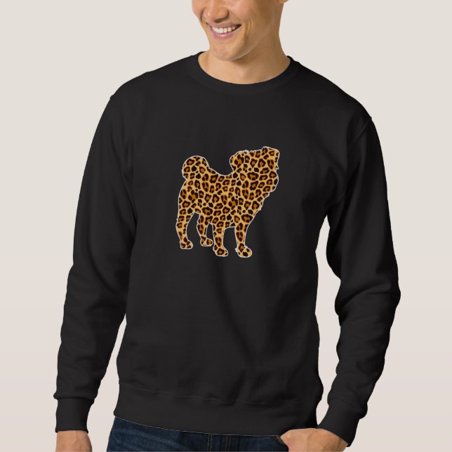 Bulldog Pet Animal Print Leopard Girls Women For H Sweatshirt (Front)