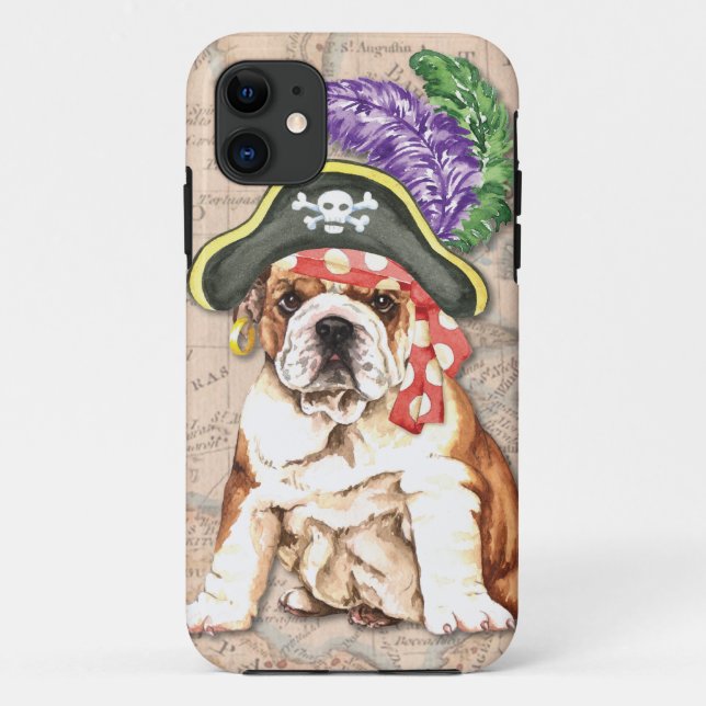 Bulldog Pirate Case-Mate iPhone Case (Back)