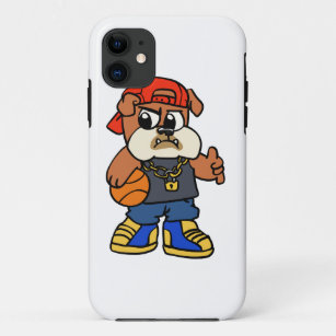 Bulldog playing basketball   choose back colour Case-Mate iPhone case
