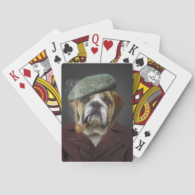 bulldog playing cards (Back)