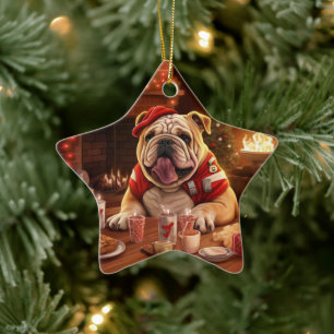 Bulldog Police Lover Pet Ornament Memorial Gift