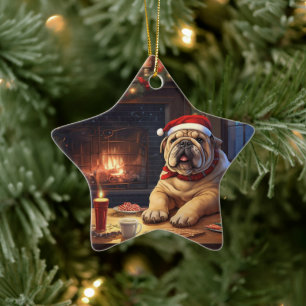 Bulldog Police Lover Pet Ornament Memorial Gift