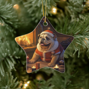 Bulldog Police Lover Pet Ornament Memorial Gift