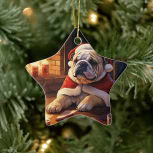 Bulldog Police Lover Pet Ornament Memorial Gift