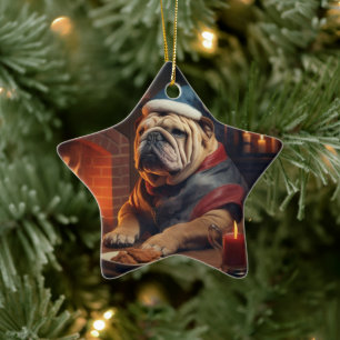 Bulldog Police Lover Pet Ornament Memorial Gift