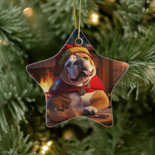 Bulldog Police Lover Pet Ornament Memorial Gift