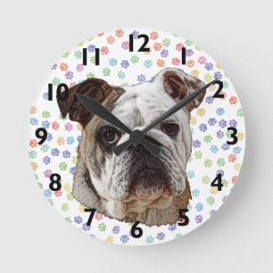 Bulldog Portrait Clock