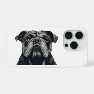 Bulldog Portrait – Vintage Dog Illustration iPhone 15 Pro Case