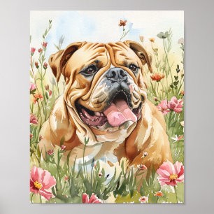 Bulldog Poster Printable Wall Art Decor