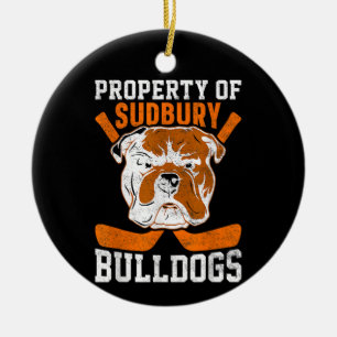 Bulldog Property Of Sudbury Bulldogs Pet Dog Ceramic Ornament