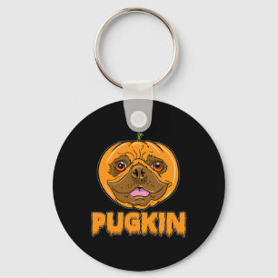 Bulldog Pumpkin Frenchie Pugkin Halloween Key Ring
