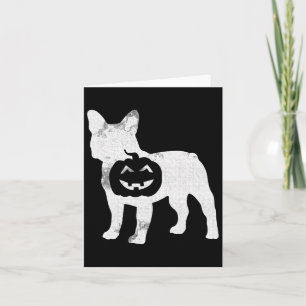 Bulldog Pumpkin Lazy Halloween Costume Cute Dog Pu Card