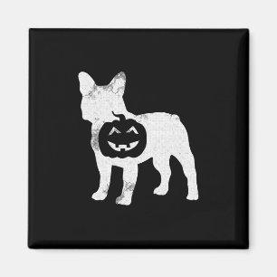 Bulldog Pumpkin Lazy Halloween Costume Cute Dog Pu Magnet