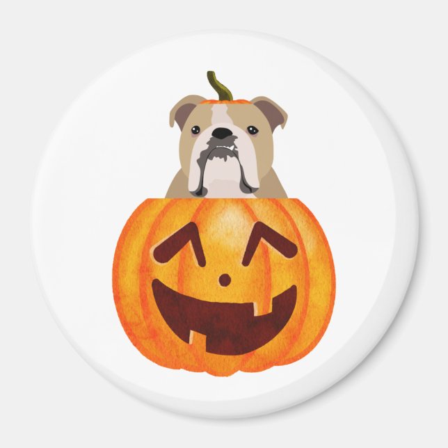 Bulldog Pumpkin    Magnet (Front)