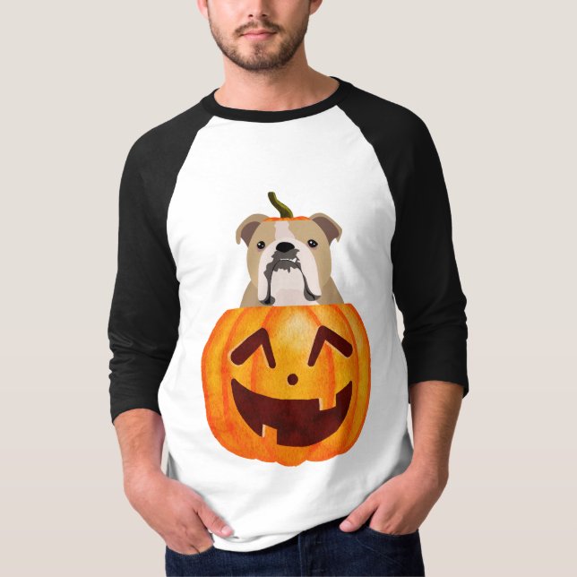 Bulldog Pumpkin     T-Shirt (Front)