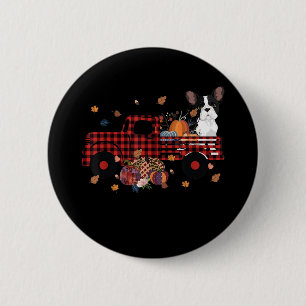 Bulldog Pumpkin Truck Thanksgiving Halloween Gift 6 Cm Round Badge