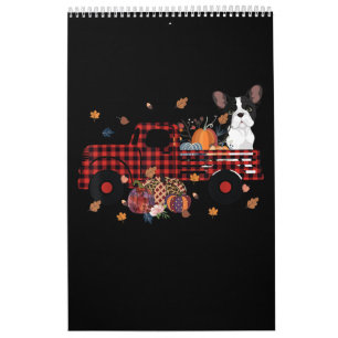 Bulldog Pumpkin Truck Thanksgiving Halloween Gift Calendar