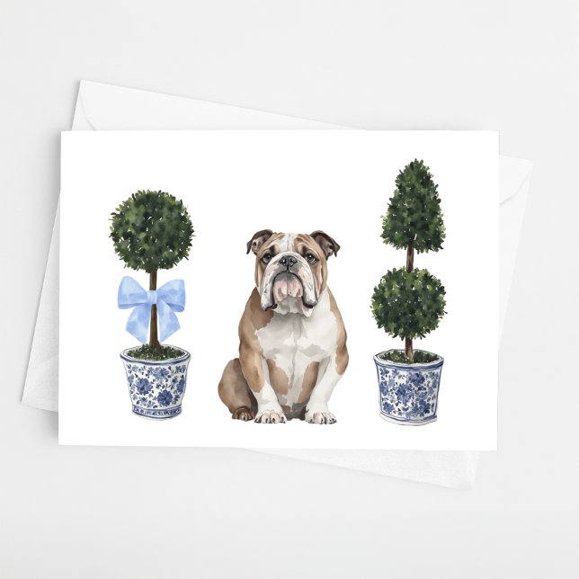 Bulldog Puppy Dog Watercolor Card (Creator Uploaded)