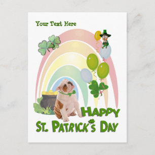 Bulldog Puppy - Matches Irish Or Not Design Postcard