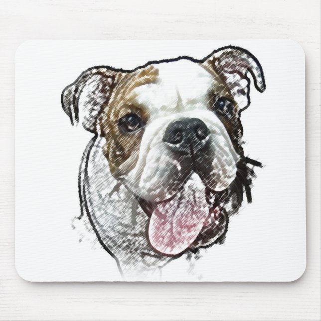 bulldog puppy mouse pad (Front)