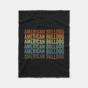 Bulldog Retro  Fleece Blanket