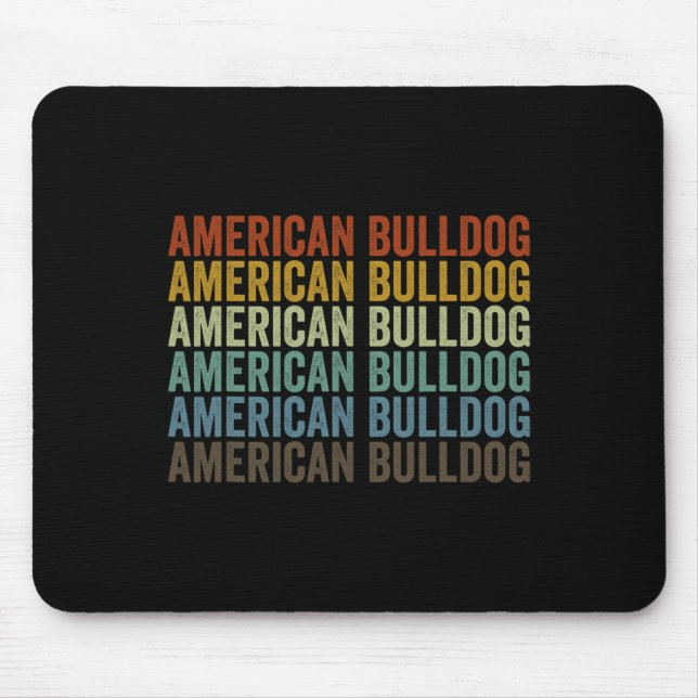 Bulldog Retro  Mouse Pad (Front)