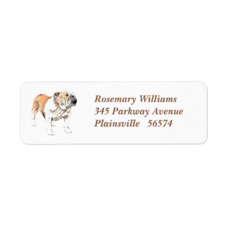 Bulldog Return Address Label