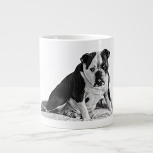 Bulldog Reverie, Soft Shaded Large Coffee Mug