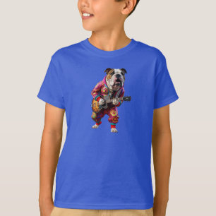 Bulldog Rock Star Kid's T-Shirt