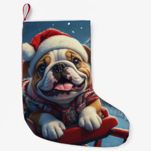Bulldog Roller Coaster Christmas Small Christmas Stocking